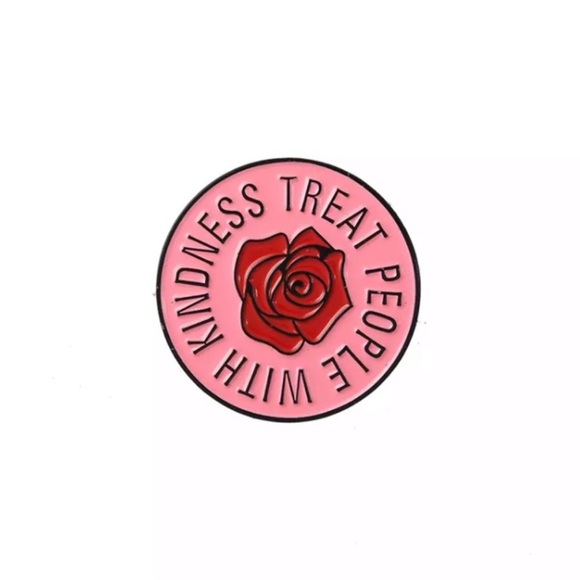 Treat People With Kindness Rose Pin - Picture 10 of 10